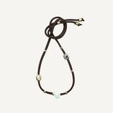 Collar ajustable para mujer con seda elástica miz color negro