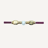 Pulsera elástica para mujer color berenjena