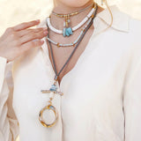 Light Blue Long Atida Necklace