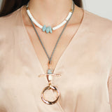 Light Blue Long Atida Necklace