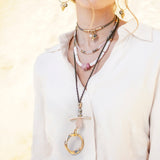Light Blue Long Atida Necklace