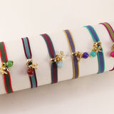 pulseras ajustables de colores