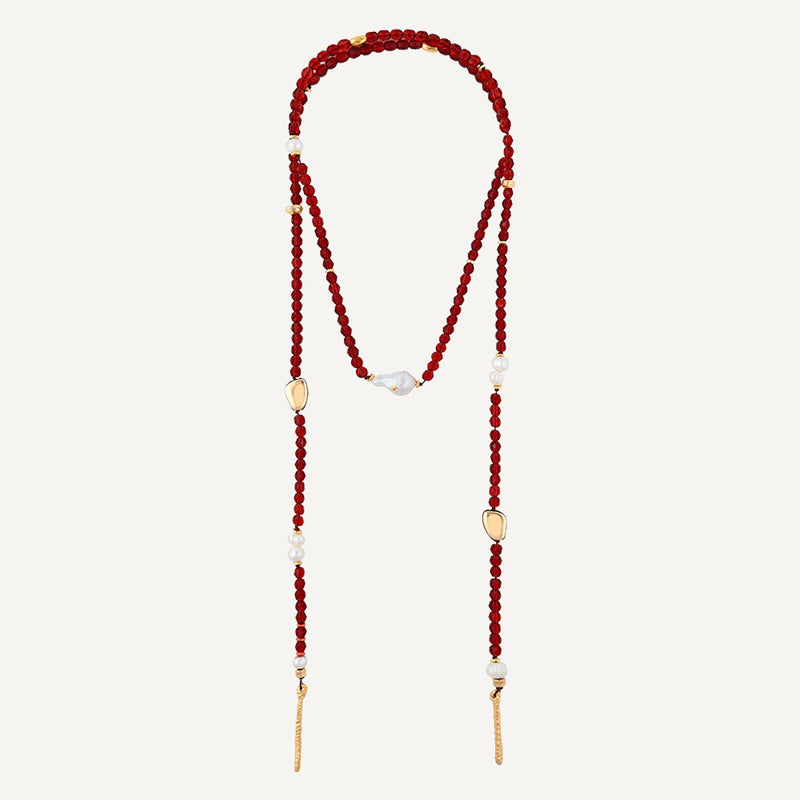 Burgundy Thea Necklace