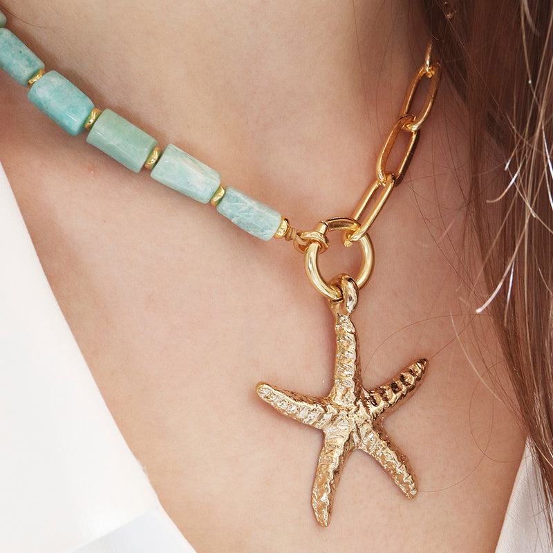 COLLIER COURT EN AMAZONITE SERENITY
