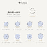 Anillo mujer crema con labradorita