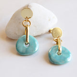 Boucles d'oreilles courtes en argile
