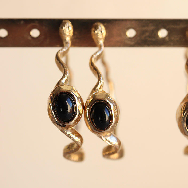 Pendientes dorados mujer SNAKE