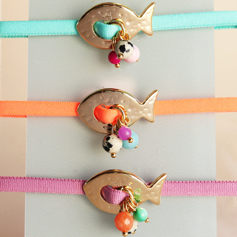 Bracelet Poisson Fluorescent Satiné