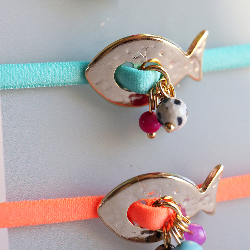 Bracelet Poisson Fluorescent Satiné