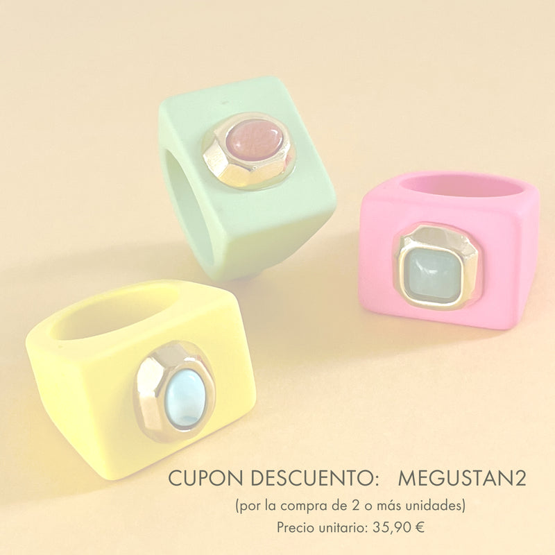 ANILLOS COLORES FLUOR ÉMOLO DESCUENTO