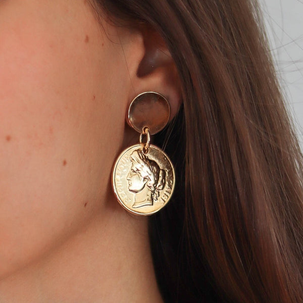 CHAINET Coin Earrings