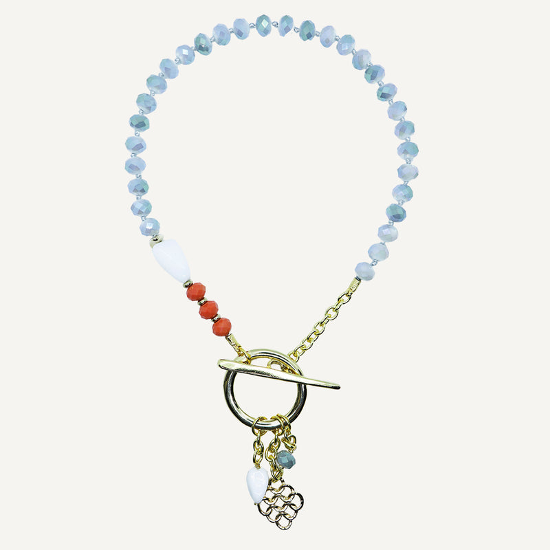 Light Blue Short Alhambra Necklace 
